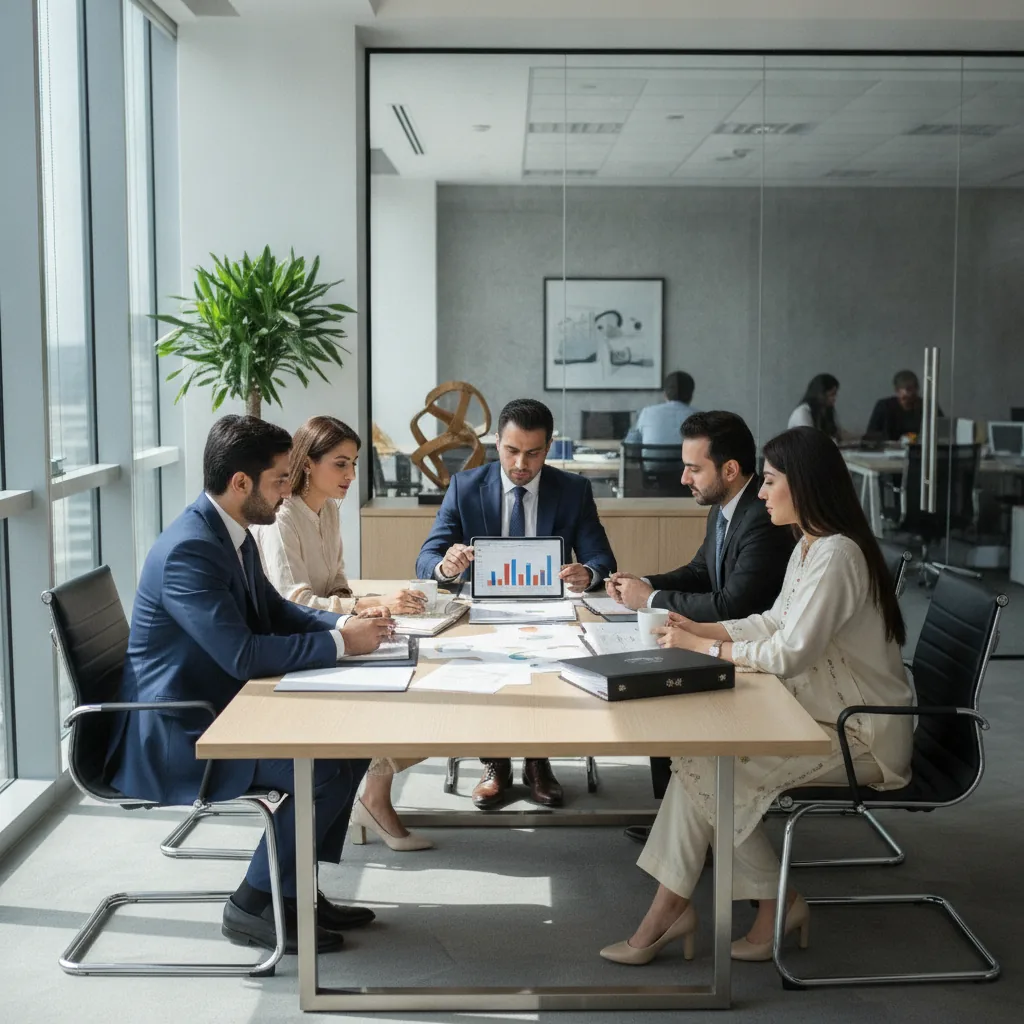 Professional square photo of a Pakistani business advisory